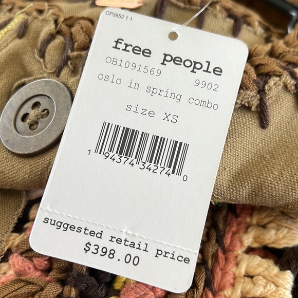 Free People No Rain Crochet Sweater Jacket XS NWT - Picture 5 of 5